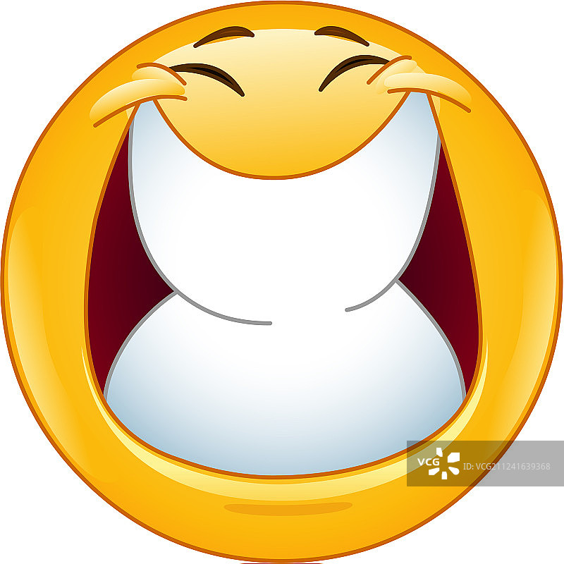 闭着眼睛的灿烂笑容表情符号图片素材