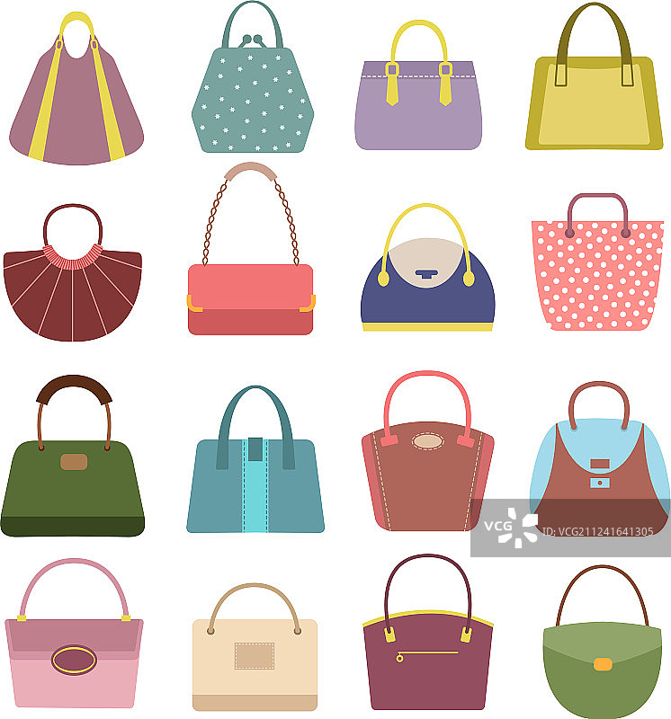 女士休闲真皮手提包图片素材