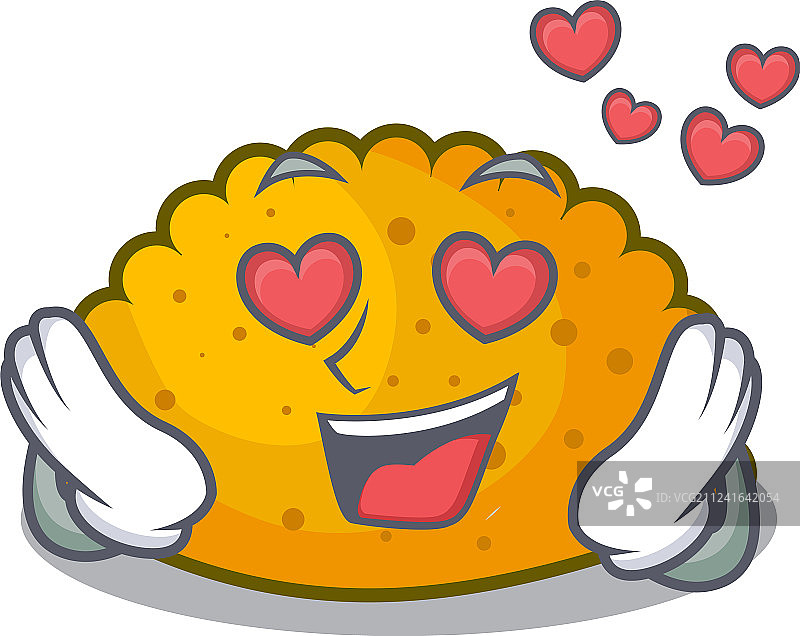 爱心炸肉饼吉祥物图片素材