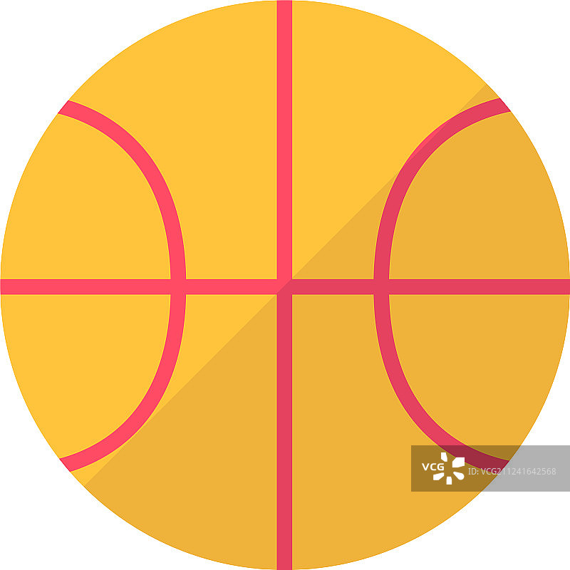 篮球扁平风格图标图片素材