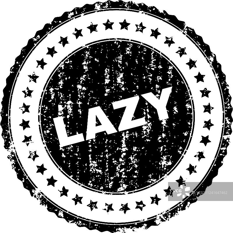 Grunge纹理懒惰印章图片素材