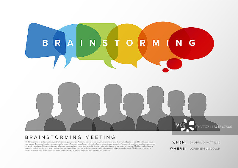 头脑风暴会议模板图片素材