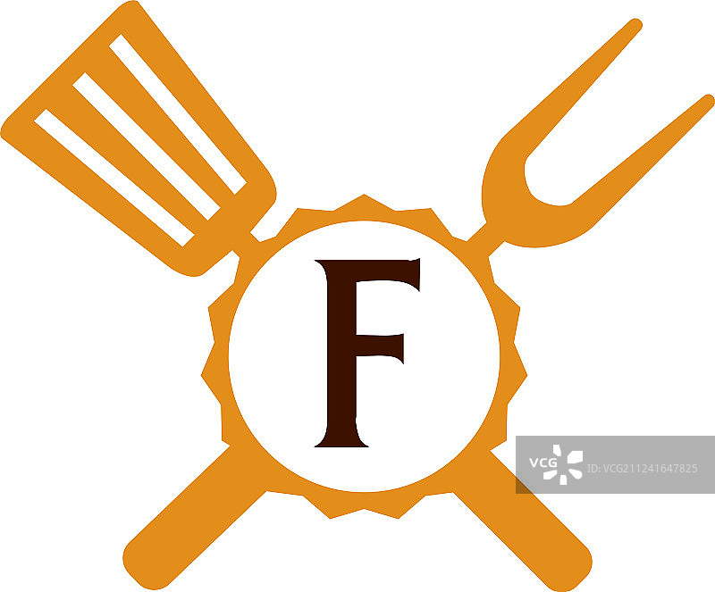 字母F餐厅标志图片素材