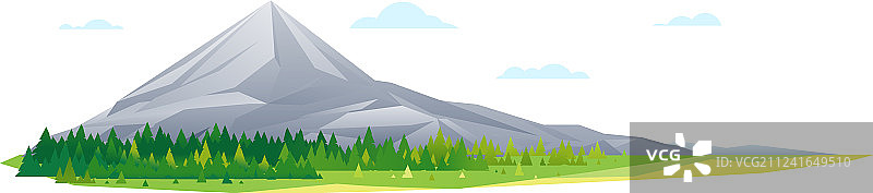 孤立森林高山自然景观图片素材