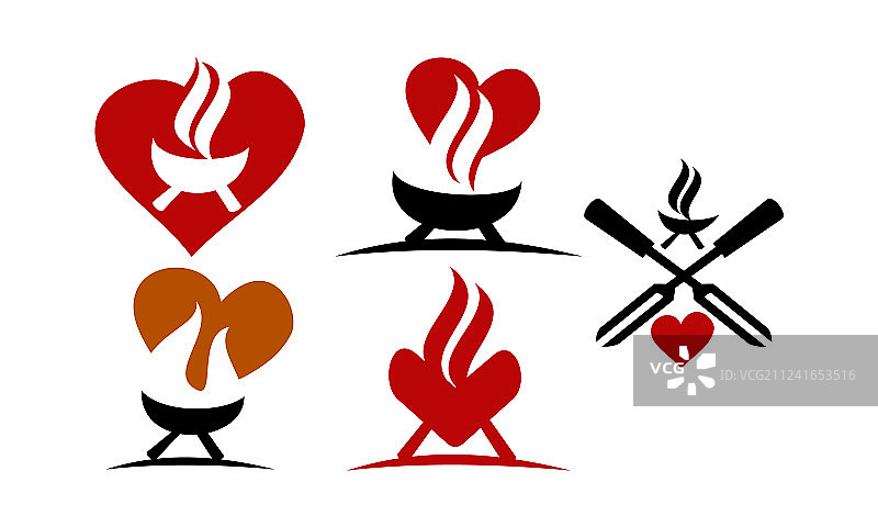 烤架喜爱模板套装图片素材
