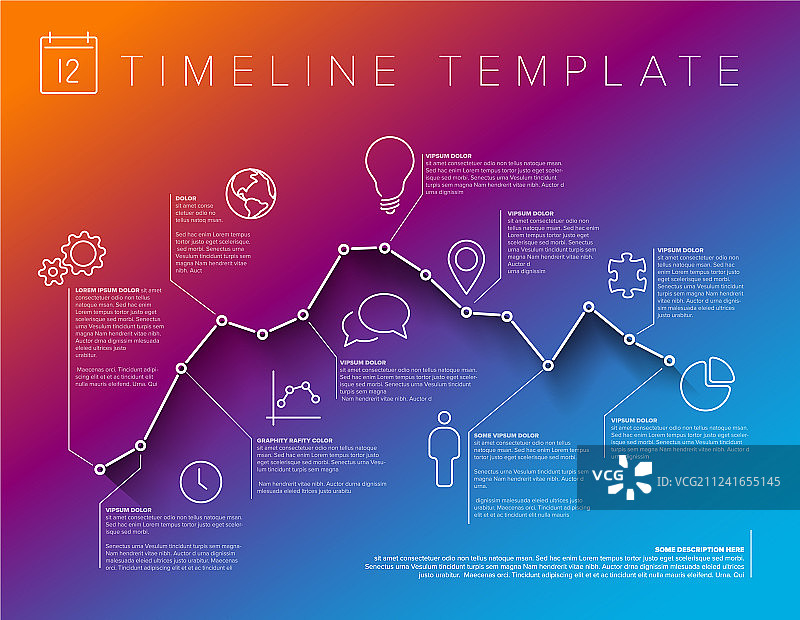 信息图表时间轴报告模板图片素材