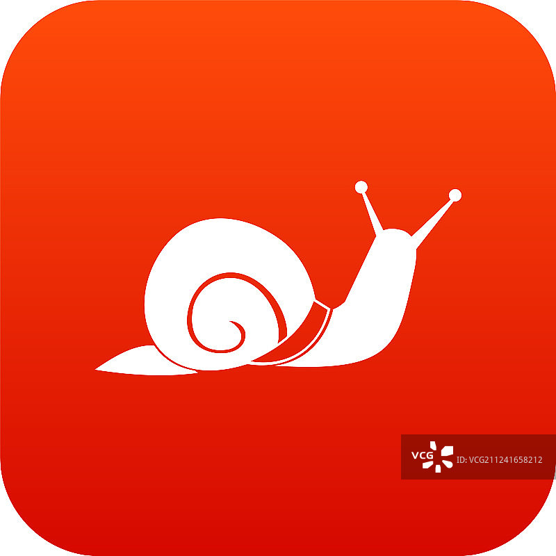 红色蜗牛数字图标图片素材
