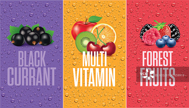 带黑醋栗森林水果的果汁滴图片素材