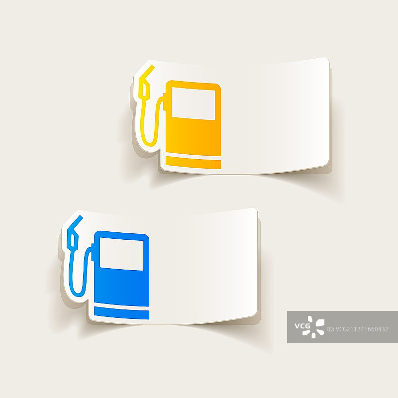 逼真设计元素：加油站图片素材