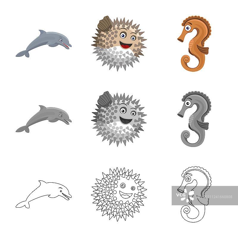 海洋动物标志图片素材