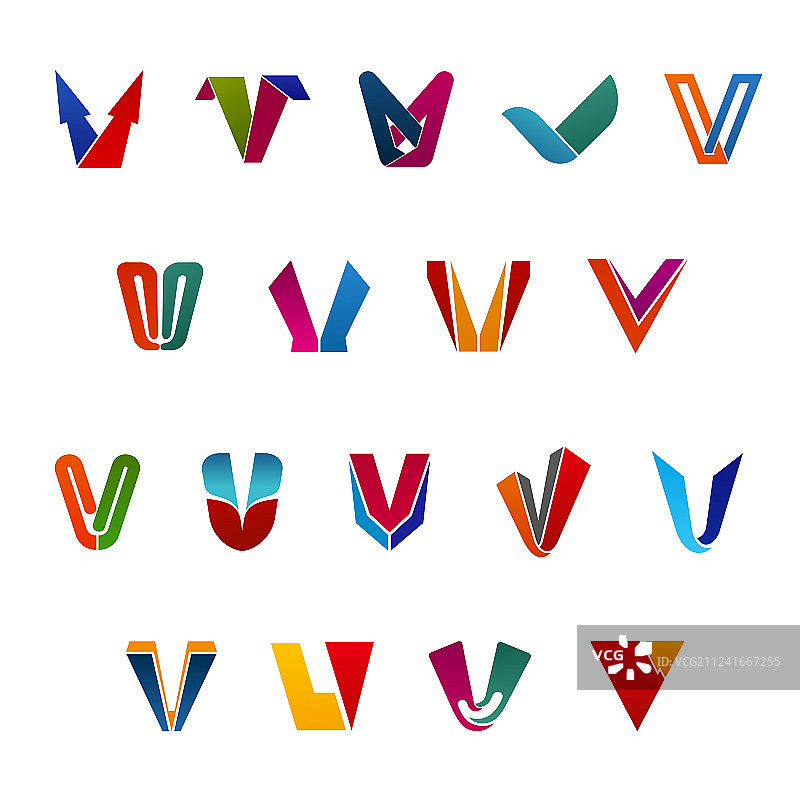 字母V商业图标图片素材