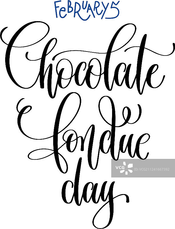 2月5日 - 巧克力火锅日 - 冬季乐趣图片素材
