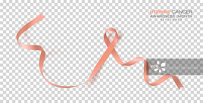 子宫癌意识月桃色丝带图片素材