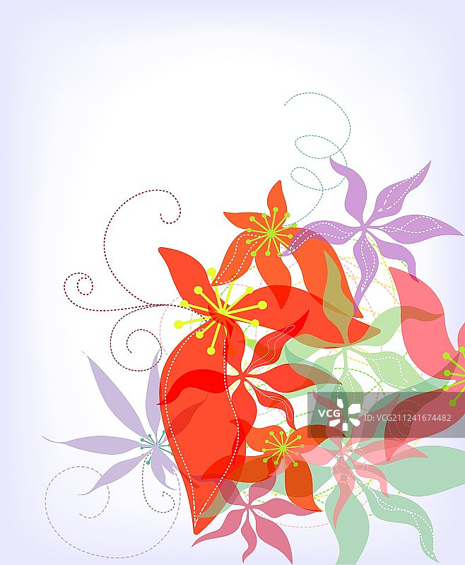 浪漫花卉背景图片素材