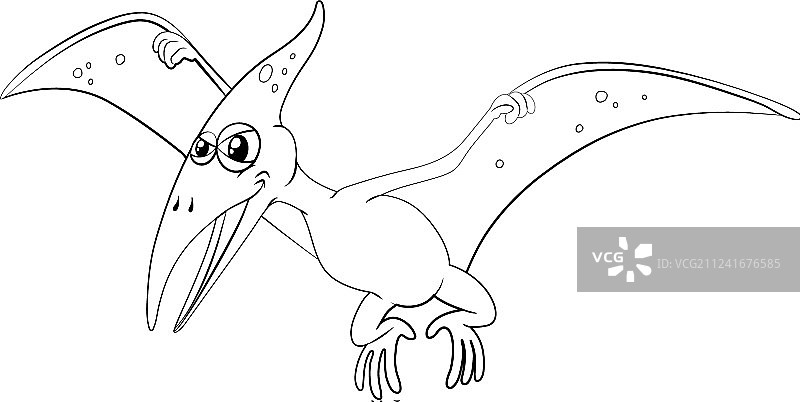 翼龙轮廓动物图片素材