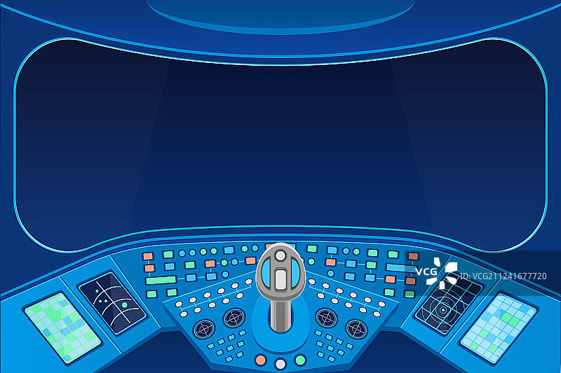 宇宙飞船船舱内部与空窗景观图片素材