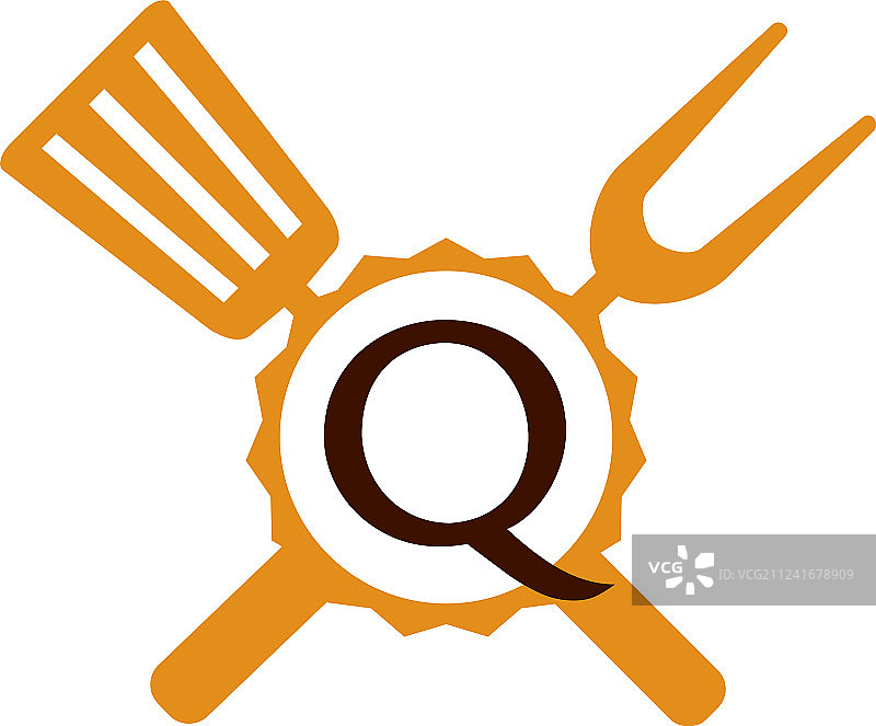 Q字母餐厅标志图片素材