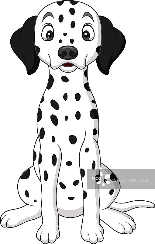 卡通可爱斑点狗图片素材