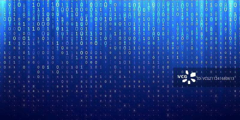 蓝色抽象背景二进制矩阵10位图片素材