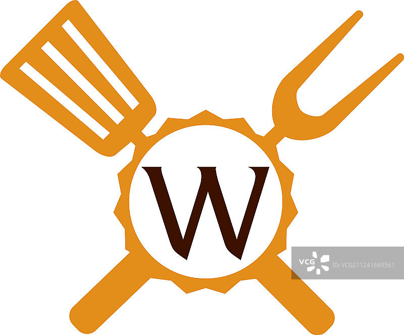 餐厅字母W标志图片素材