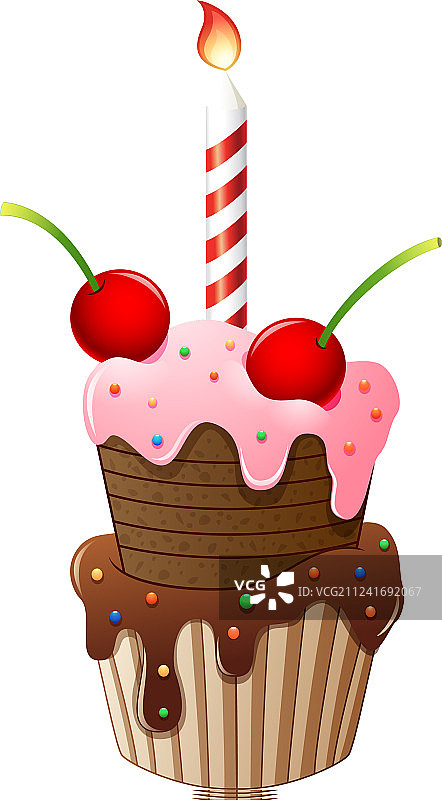 卡通生日蛋糕图片素材