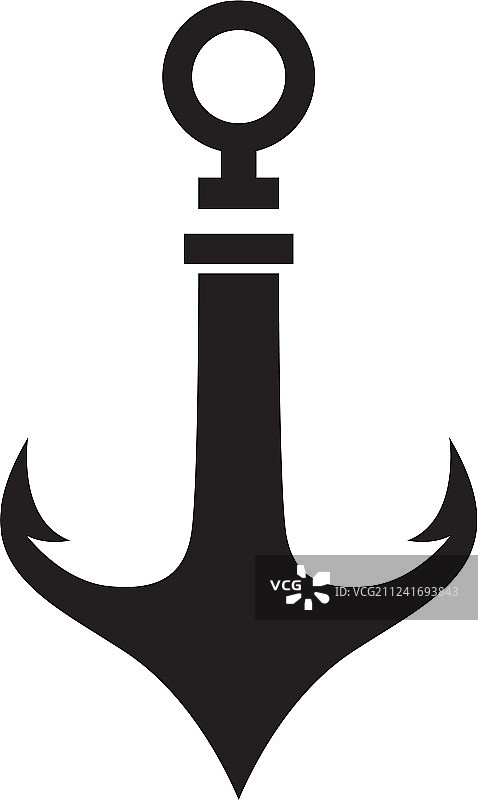 船锚标志和符号模板图标图片素材