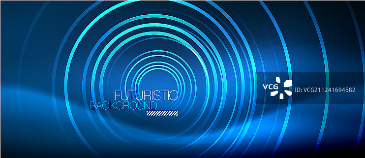 霓虹发光圈背景图片素材