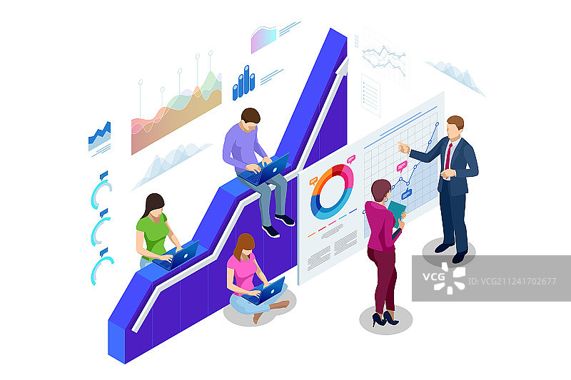 2.5D web banner数据分析与统计图片素材