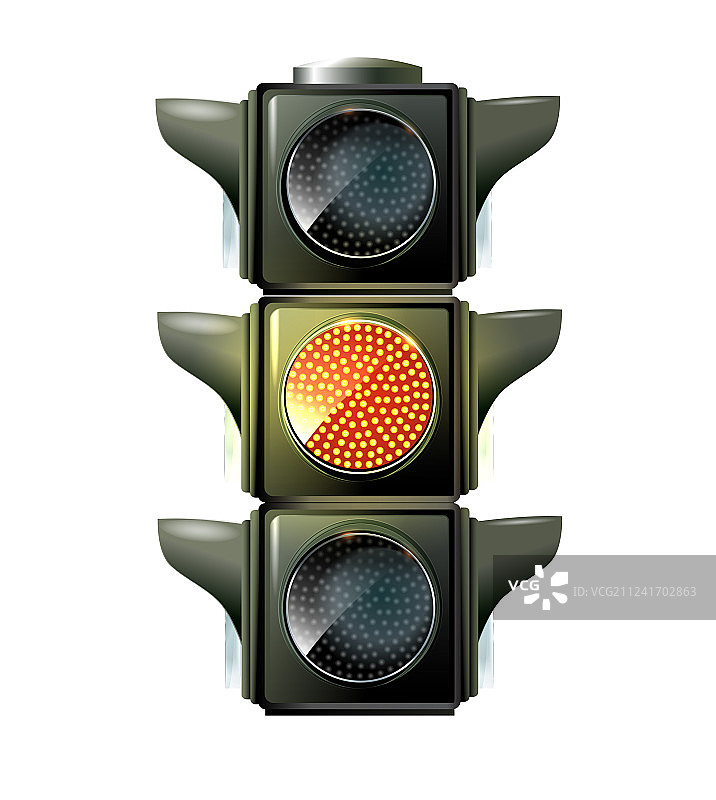 交通信号灯（10个绿色信号灯）图片素材