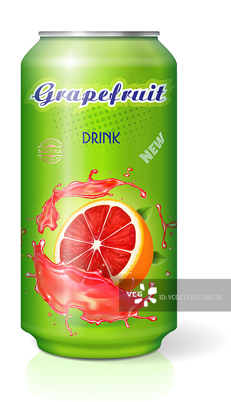 西柚汁罐装果汁饮品图片素材