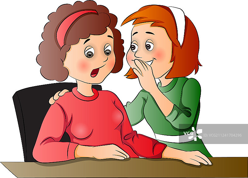 在办公室 gossiping 的女士们图片素材