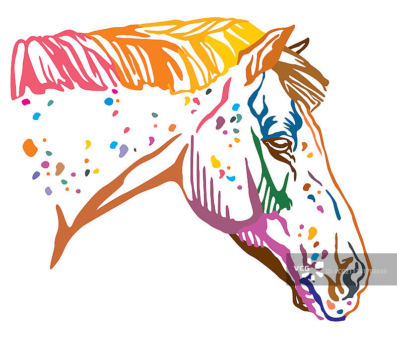 阿帕卢萨马彩色装饰肖像图片素材