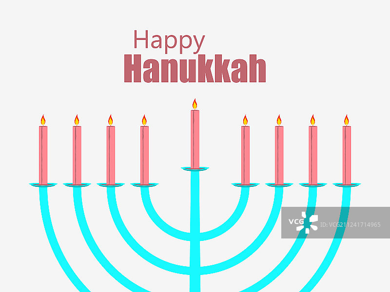 光明节烛台与蜡烛图片素材