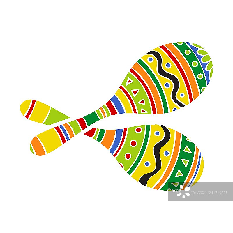 一对色彩鲜艳的墨西哥传统饰品图片素材