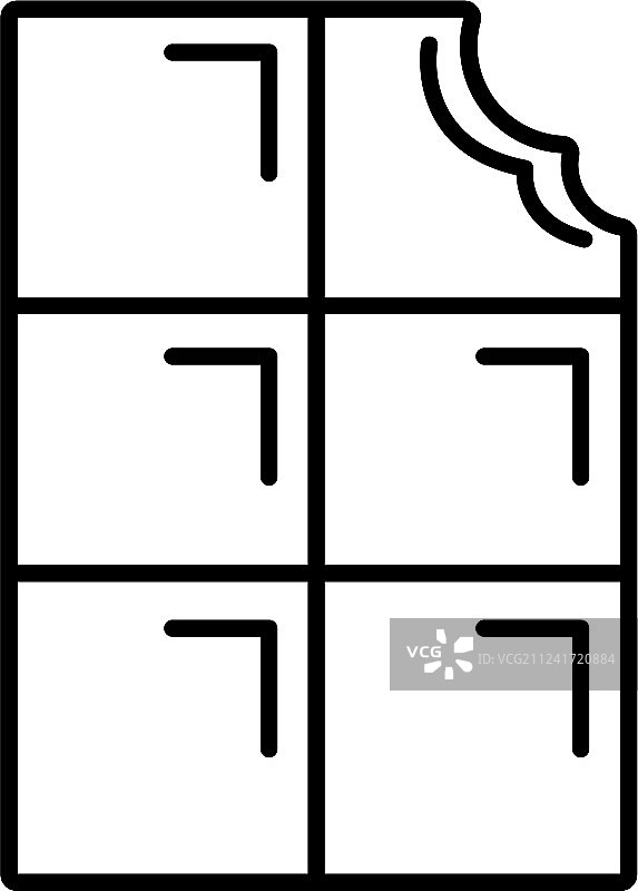 咬巧克力图标轮廓线样式图片素材