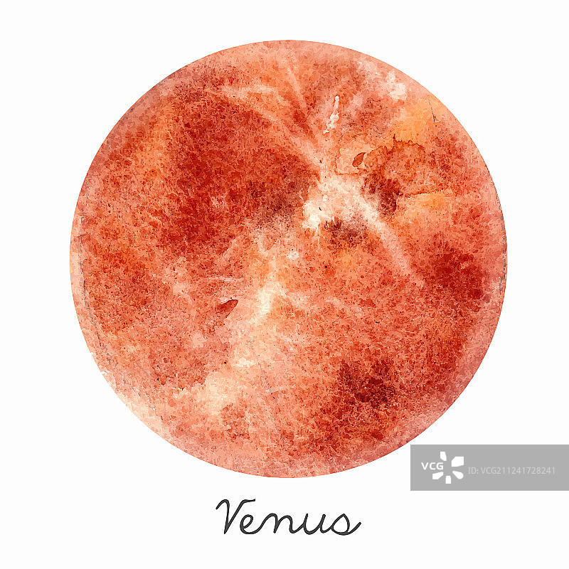 水彩金星图片素材