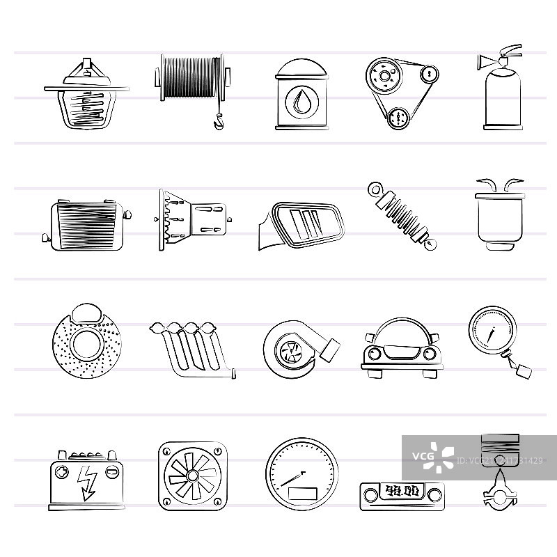 汽车零件及服务图标2图片素材