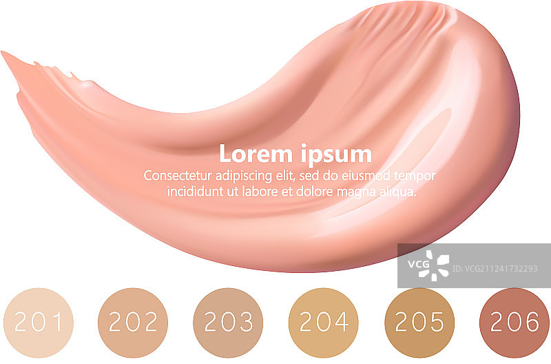 化妆品粉底液或焦糖霜套装图片素材