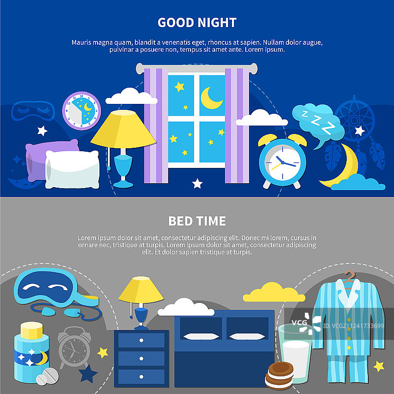 夜晚就寝时分banner图片素材