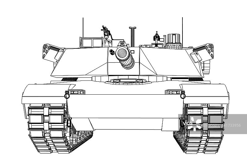 逼真坦克蓝图图片素材