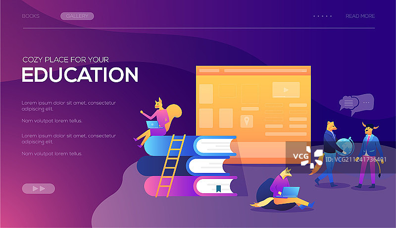 在线banner和网站着陆页模板图片素材