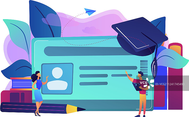 学校概念智能卡图片素材