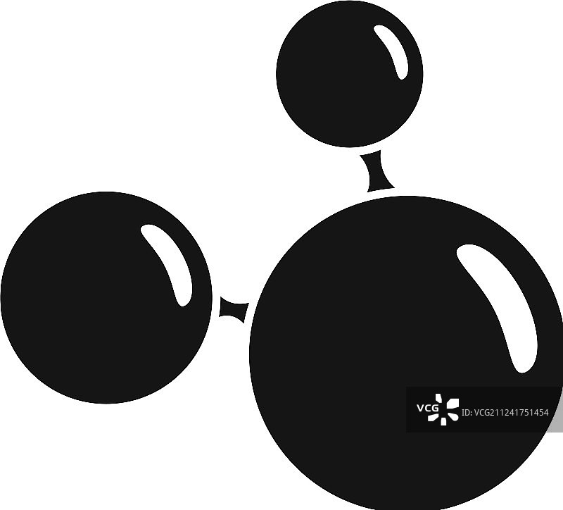 简约风格的三分子图标图片素材