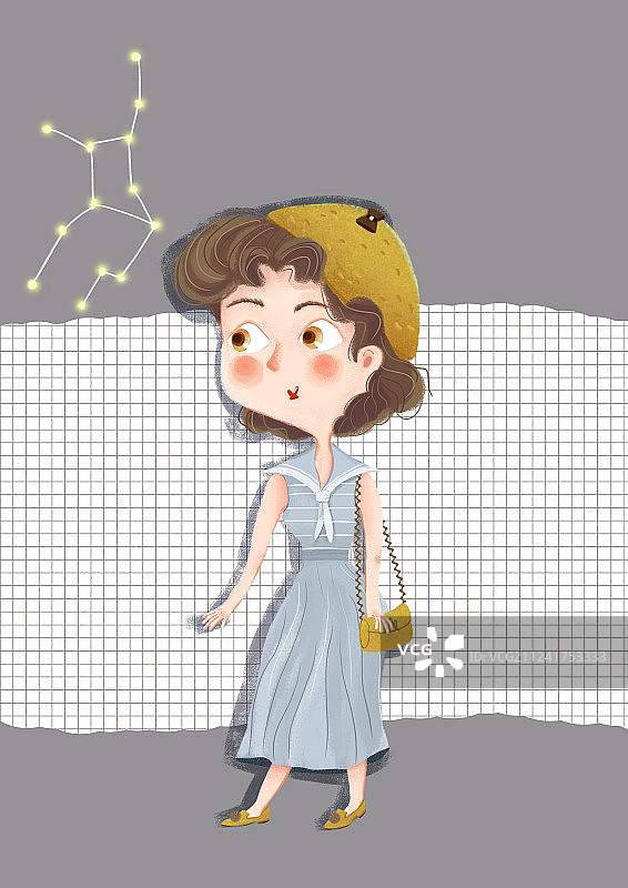 处女座小姐姐图片素材