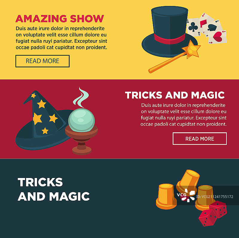 精彩的魔术表演网页图片素材