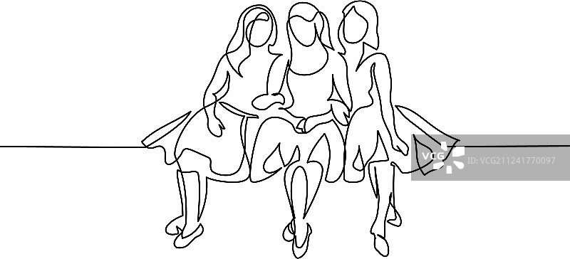 女朋友们坐在一起图片素材