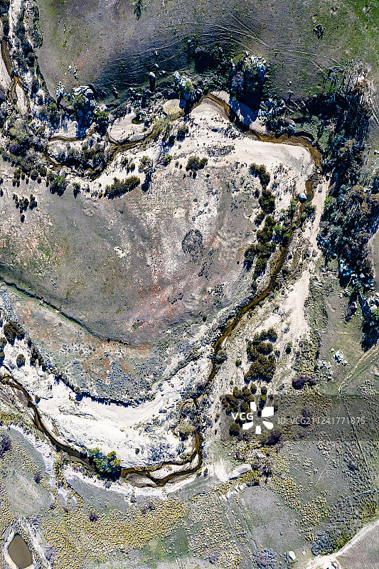 国外山坳山谷地形图航拍图片素材