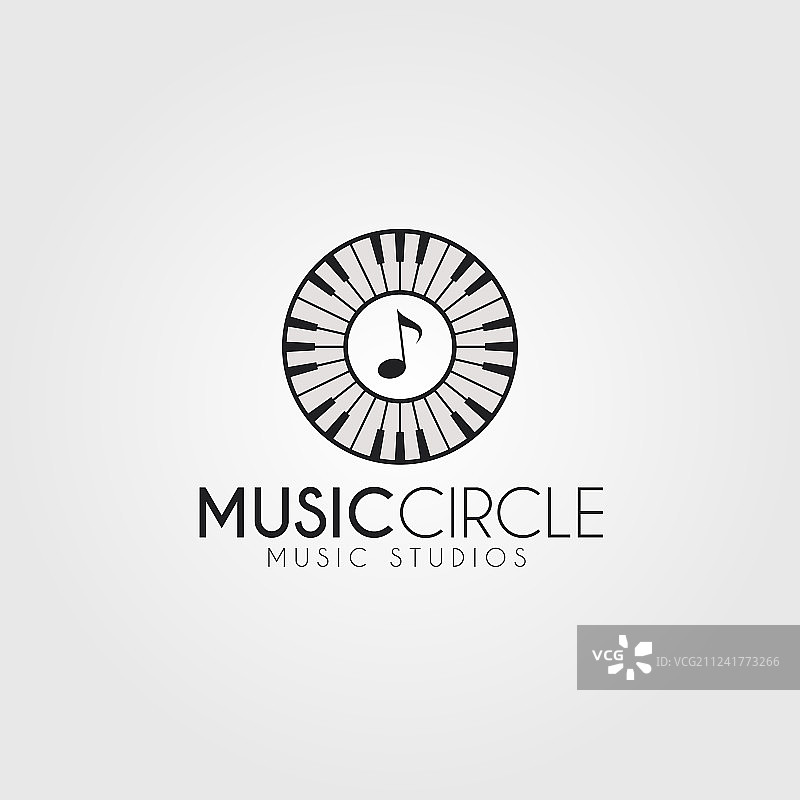 音乐圆圈Logo模板图片素材