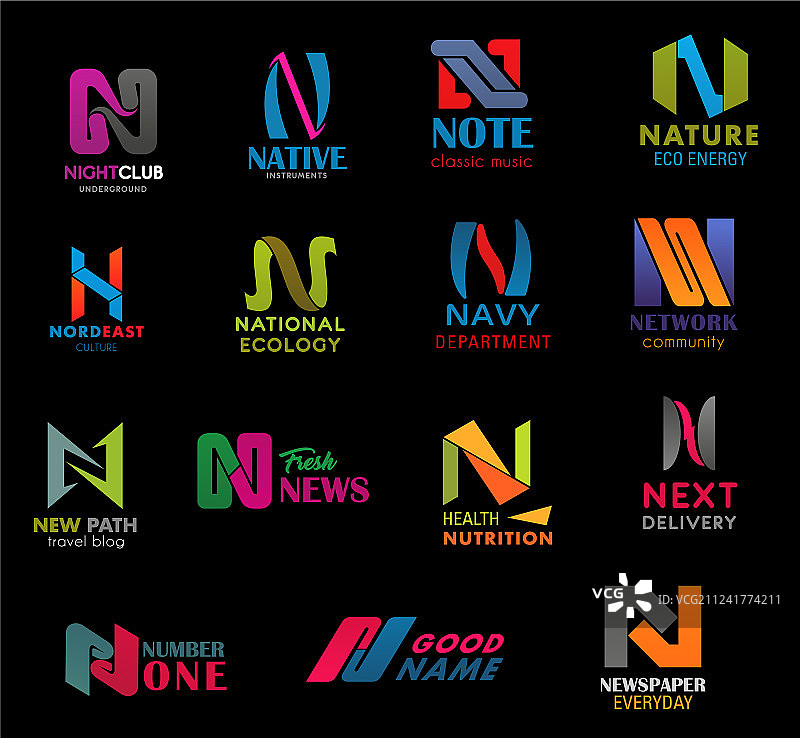 现代商业公司字母字体设计图片素材