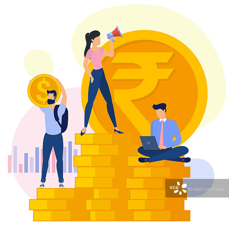 印度卢比商业概念图片素材